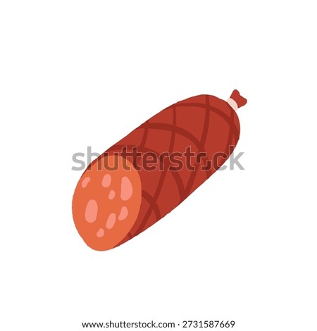 Meat products. Vector icon set of steak, salami, pork, chicken, chorizo, ham, bbq frankfurters sausages, pepperoni. Meat market, butchery menu, shop products, grill bar. Barbecue delicatessen