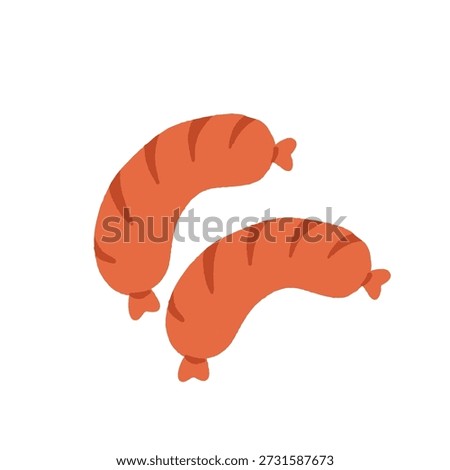 Meat products. Vector icon set of steak, salami, pork, chicken, chorizo, ham, bbq frankfurters sausages, pepperoni. Meat market, butchery menu, shop products, grill bar. Barbecue delicatessen