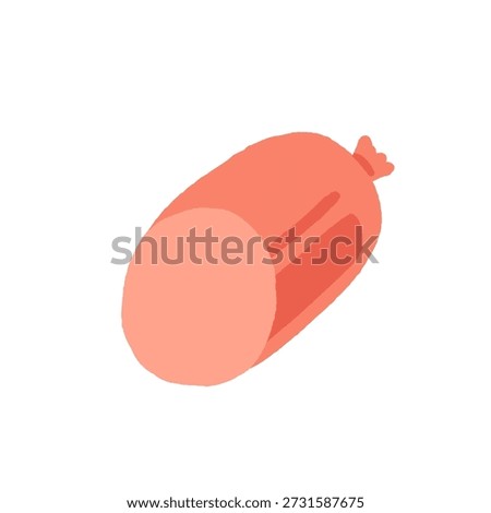 Meat products. Vector icon set of steak, salami, pork, chicken, chorizo, ham, bbq frankfurters sausages, pepperoni. Meat market, butchery menu, shop products, grill bar. Barbecue delicatessen