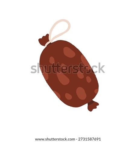 Meat products. Vector icon set of steak, salami, pork, chicken, chorizo, ham, bbq frankfurters sausages, pepperoni. Meat market, butchery menu, shop products, grill bar. Barbecue delicatessen