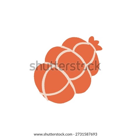 Meat products. Vector icon set of steak, salami, pork, chicken, chorizo, ham, bbq frankfurters sausages, pepperoni. Meat market, butchery menu, shop products, grill bar. Barbecue delicatessen