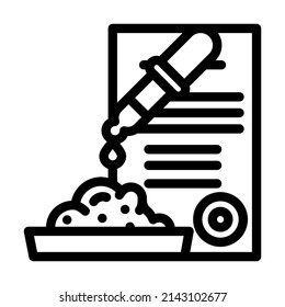 meat quality check line icon vector. meat quality check sign. isolated contour symbol black illustration