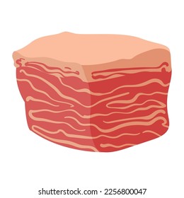 meat raw with fat icon isolated