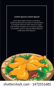 meat restaurant  menu  set food vector eps 10