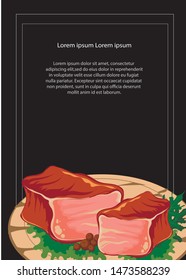 meat restaurant  menu  set food vector eps 10