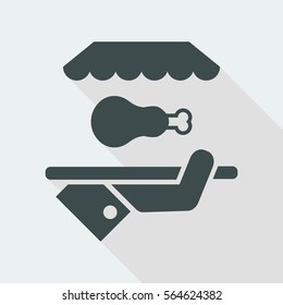 Meat restaurant - Vector web icon