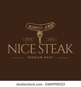 Meat resto logo design for cullinary owner shop or graphic designer