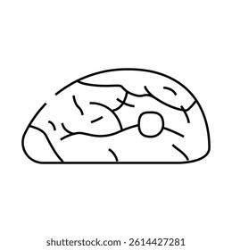 meat rotten food line icon vector. meat rotten food sign. isolated contour symbol black illustration