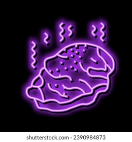 meat rotten food neon light sign vector. meat rotten food sign. isolated symbol illustration