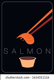 The meat of the salmon