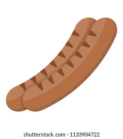 
Meat sausage with added spices depicting hot dog used in sandwiches and burgers 
