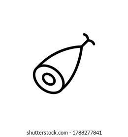 Meat and seafood line icon