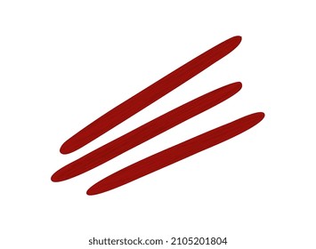 Meat semi finished product concept. Colorful sticker with smoked sausages made of beef and pork. Ingredient for preparing lunch. Cartoon flat vector illustration isolated on white background