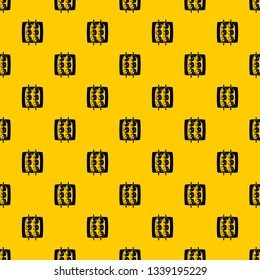 Meat shashlik pattern seamless vector repeat geometric yellow for any design