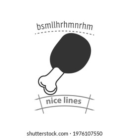 meat simple vector icon. meat simple vector icon. leg meat simple vector icon.