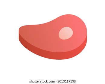 meat single isolated icon with smooth style
