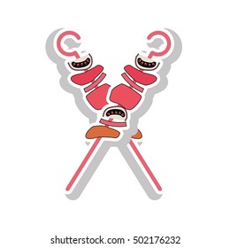 meat skewer bbq design