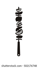 meat skewer bbq design