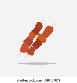 Meat skewer icon, vector illustration design. Food collection.