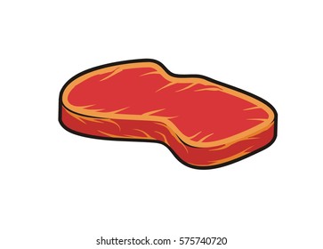 meat slice simple illustration