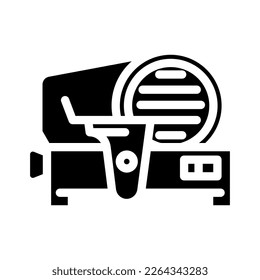 meat slicer glyph icon vector. meat slicer sign. isolated symbol illustration