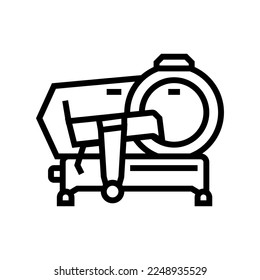 meat slicer line icon vector. meat slicer sign. isolated contour symbol black illustration