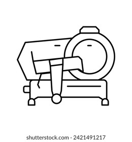 meat slicer line icon vector. meat slicer sign. isolated contour symbol black illustration