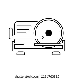  Meat slicer in the linear style icon.