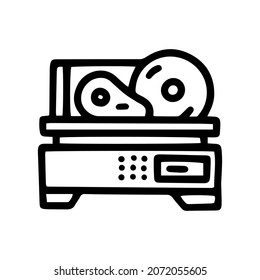 meat slicer machine line vector doodle simple icon