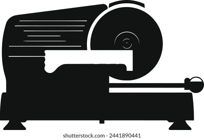 meat slicer vector silhouette, meat slicer glyph icon vector. meat slicer sign