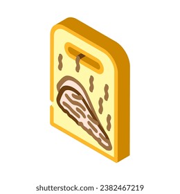 meat smoked isometric icon vector. meat smoked sign. isolated symbol illustration