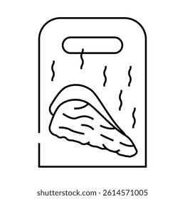 meat smoked line icon vector. meat smoked sign. isolated contour symbol black illustration