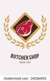 meat stamp, diamond illustration over white color background