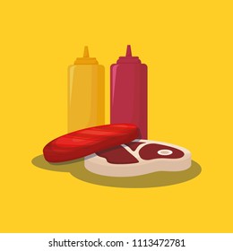 Meat steak icon