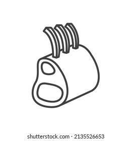 Meat, steak icon editable vector.
