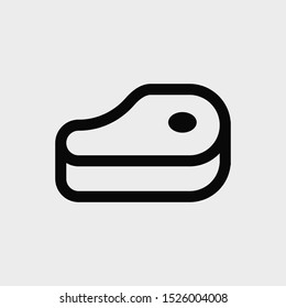 Meat steak icon. New trendy meat vector illustration symbol.