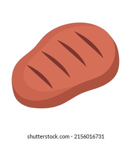 meat steak icon on white background