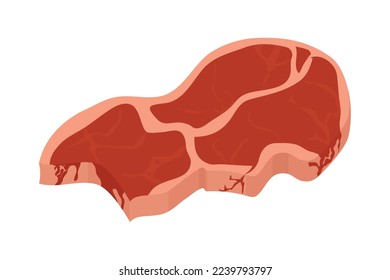 icono del filete de carne sobre fondo blanco