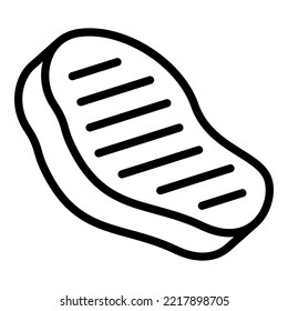 Meat steak icon outline vector. Pork lamb. Raw food