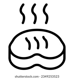 Meat steak line icon. Food vector illustration isolated on white. Roast hum outline style designed for and app.