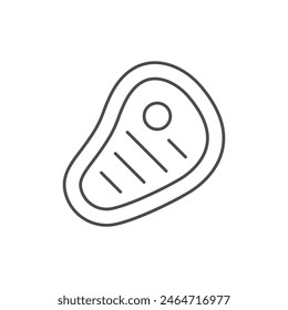 Meat steak line outline icon