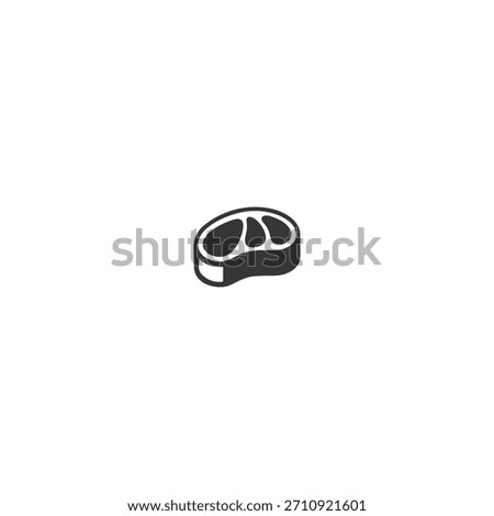 Meat steak logo Icon flat vector design