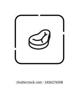 Meat, steak symbol vector icon