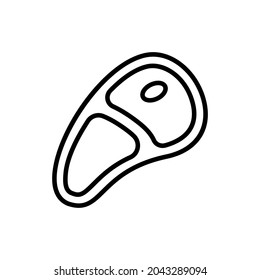 Meat steak thin line icon. Modern vector illustration of beef meat.