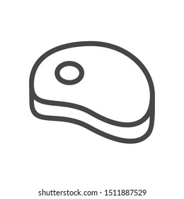 Meat steak vector icon, simple sign for web site and mobile app.