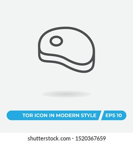 Meat steak vector icon, simple sign for web site and mobile app.