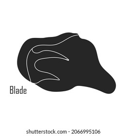 Icono vectorial del filete de carne.Icono del vector negro aislado en el filete de fondo blanco