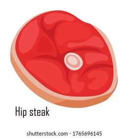 Meat steak vector icon.Cartoon vector icon isolated on white background meat steak