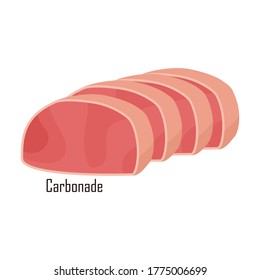 Fleischsteak, Vektorsymbol.Cartoon, Vektorsymbol einzeln auf weißem Hintergrund, Fleischsteak