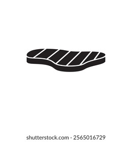 Meat Steak vector icon.vector flat black simple illustration for web and app..eps